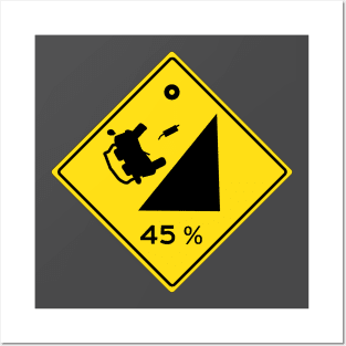 Steep Grade Sign Posters and Art